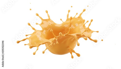 Bright Orange Liquid Splash in Motion