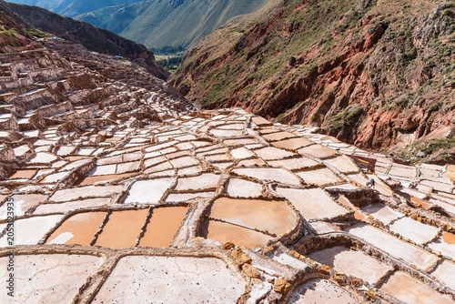 Photos Salt Terraces in Cuzco, Peru, Show the Process of Salt Production During a Sunny