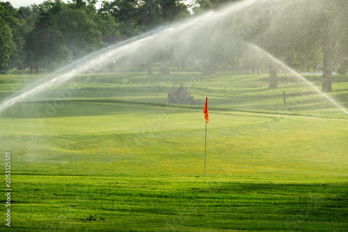 Irrigating golf course; Lincoln, Nebraska