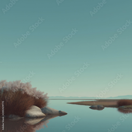 Calm Nature minimal wallpaper, clean composition