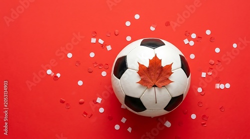 Canada Day and Soccer Tournament Celebration Concept Background