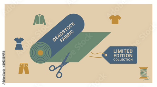 Foto Deadstock Fabric Roll Repurposed for Limited Edition Collection