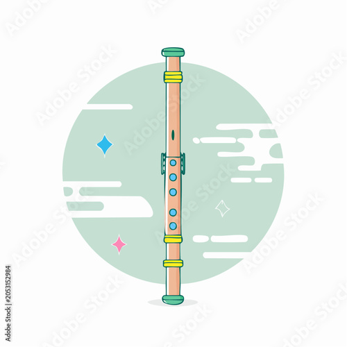 Illustration of a recorder musical instrument