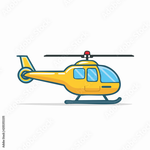 Yellow Helicopter Illustration
