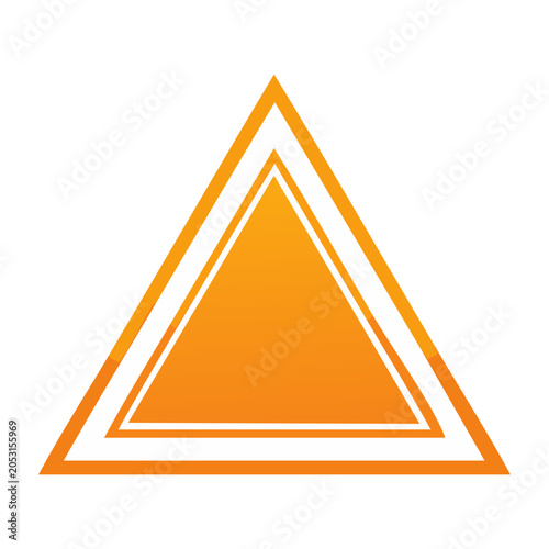 Minimalist orange triangle vector design