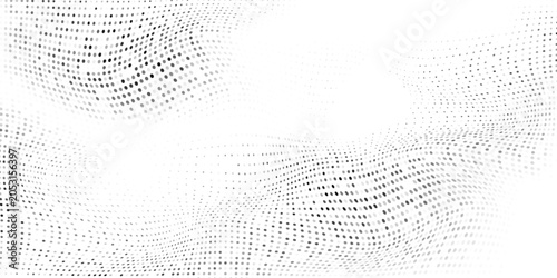Vector halftone gradient texture. Vanishing polka dot background. Repeating dots gradation abstract simple