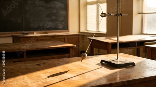 Vintage Science Lab Setup with Friction Pendulum