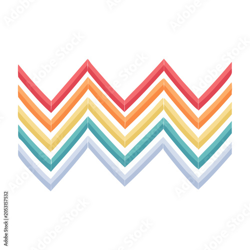 Colorful chevron pattern with a retro feel