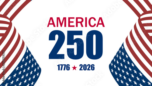 America celebrates 250 years of independence with patriotic red, white, and blue flags
