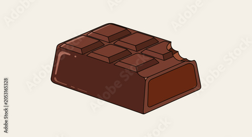 Chocolate Bar with Square Pieces.