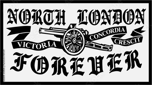 Fotografie north london arsenal football flag gunner canon design
