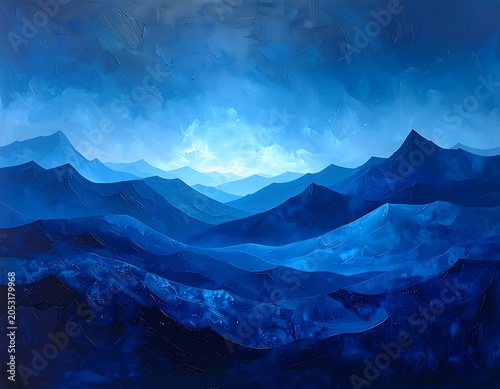 Majestic mountain peaks under dramatic cloudy sky.