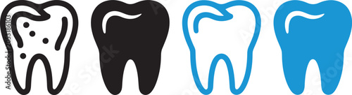Modern Tooth Symbol Dental Clinic Branding Icons