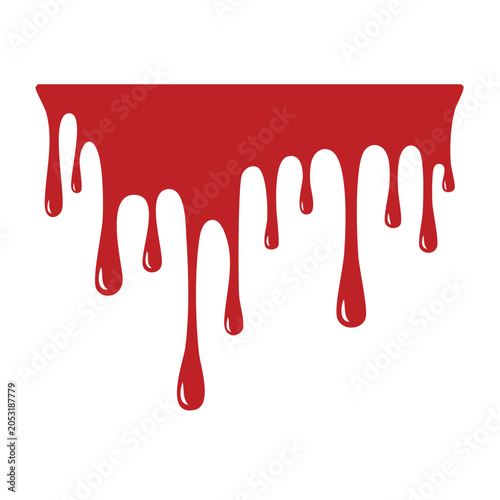 Red paint dripping illustration