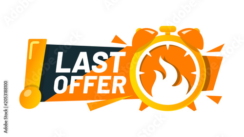 Konstfotografi Last time sale, bargain deal offer alarm sticker