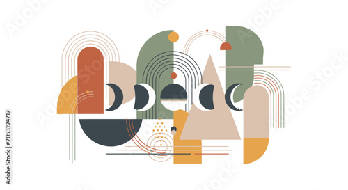 Abstract Cosmic Phases Geometric Design