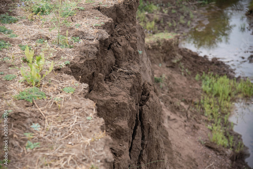 landslide near river 