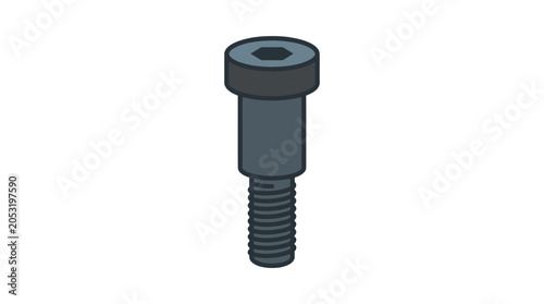 Canvas-taulu Closeup of a single metal bolt.