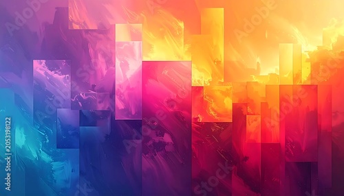 Abstract digital art with vibrant color gradients.