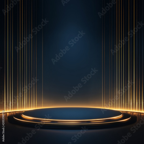 blue stage spotlight