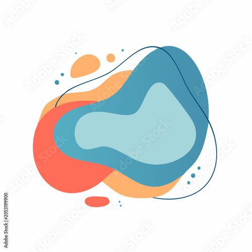 Abstract Organic Shapes with Gradient Colors