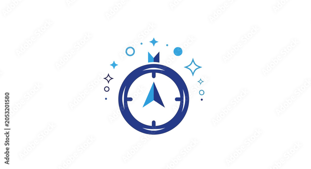 Valokuva Blue Compass Navigation Direction Indicator.