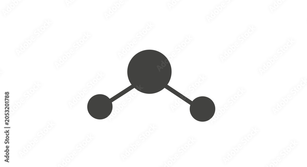 Foto Simple Molecular Structure Icon Design.