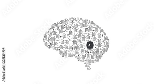 Valokuva Black and white speech bubble icon.