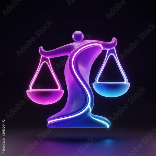Abstract neon scales illustration against black background