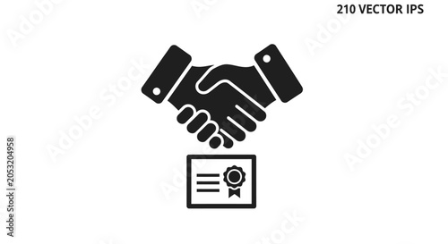 Картината върху платно Handshake Business Partnership Agreement.