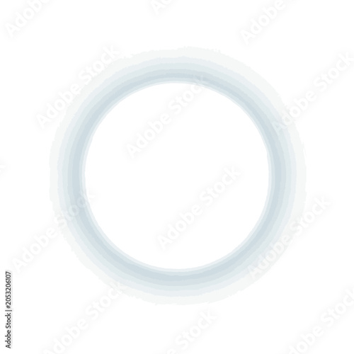Minimalist blue watercolor ring icon on white background