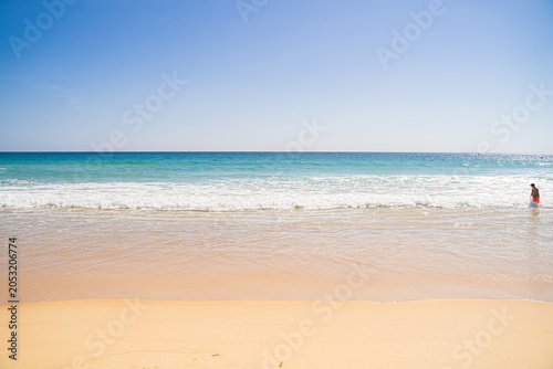 The beach is suitable for sunbathing, Kata Karon. at Phuket Thailand.