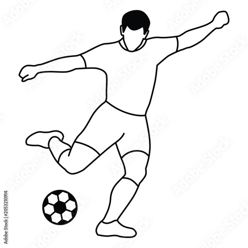 Soccer player icon vector design template.