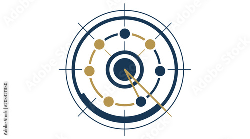 Slika na platnu Target with circles and lines.