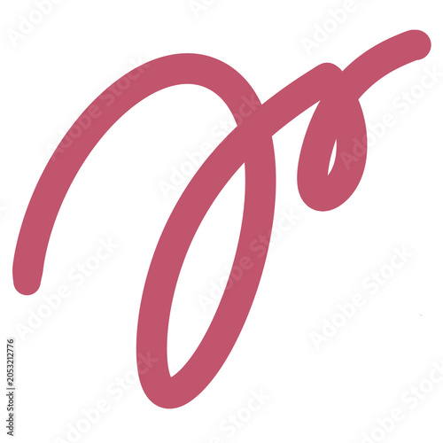Abstract Pink Chaotic Scribble Loop Element