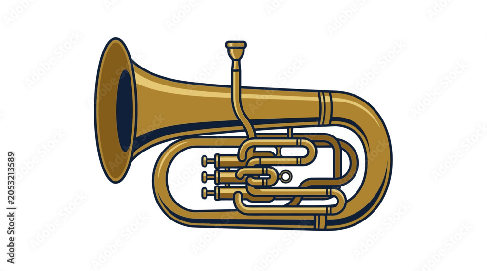 Obraz premium Tuba Musical Instrument Brass Section.