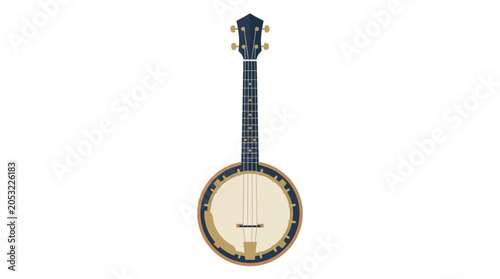 Foto Banjo Musical Instrument Stringed Closeup.