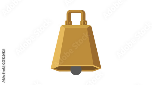 Foto Golden Bell with Handle Closeup.