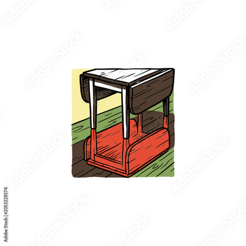 Foto Worktable leaf shadow illustration