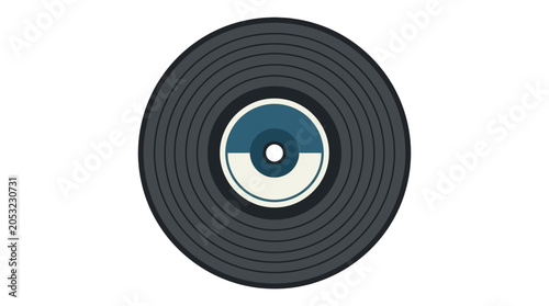 Canvastavla Vinyl Record Close Up View.
