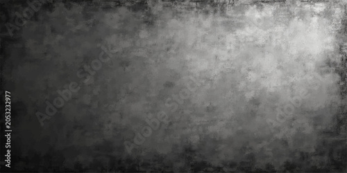 Schilderij op canvas An aged dark metal texture with a rough grunge surface and smoky gray patterns p