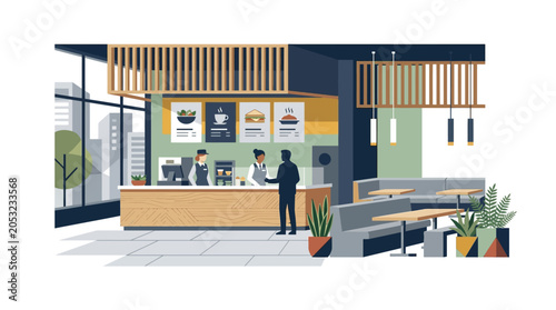 Person standing at coffee shop counter.