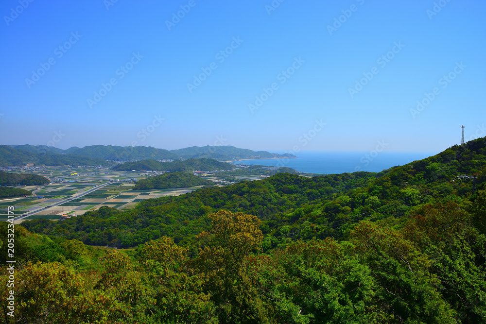Fototapeta premium 大見山 淡路島 兵庫県南あわじ市阿万吹上町