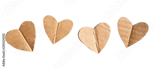 love paper cardboard isolated on white