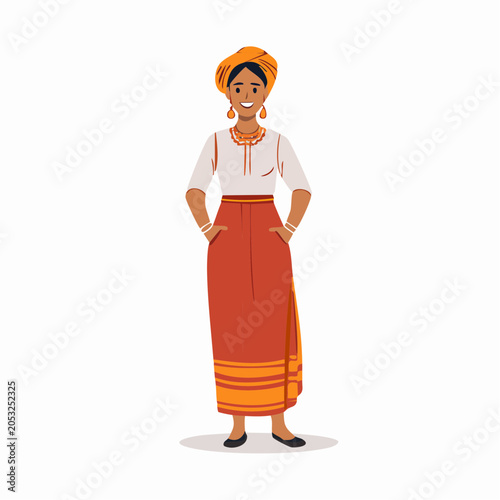 Woman in Traditional Attire