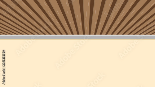 Bild auf Leinwand Modern wooden ceiling structure seamless pattern background vector illustration