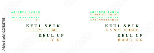 Fotografija Coded message layout with text on white background,  cryptogram