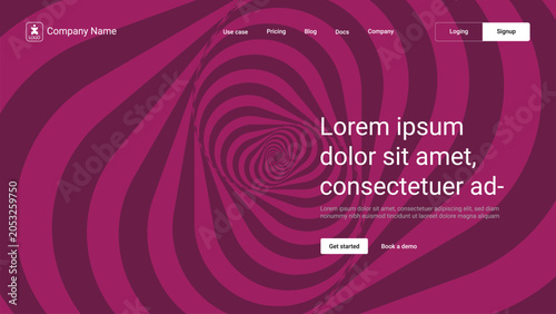 Abstract Purple Spiral SaaS Landing Page Background