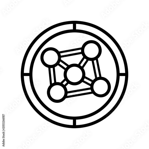 Fotografie Algorithmic Arbitrage Tracker Icon for Quantitative Trading