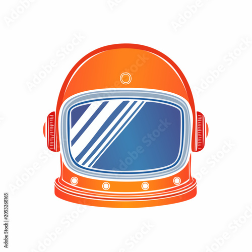 Orange Astronaut Helmet with Blue Visor